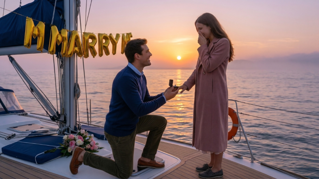 Pedidas de mano en velero